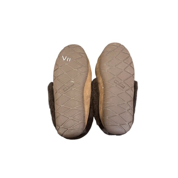 LL Bean Womens wicked Good Slippers Size 8 Medium Brown Moccasins - Picture 3 of 3
